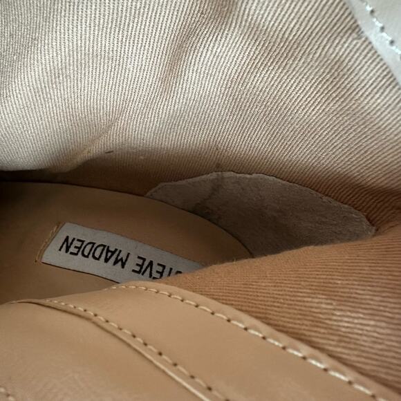 Steve Madden | Size 6.5 Pixie Yellow Snake Skin Mid-Calf Booties Block Heel - Picture 11 of 16